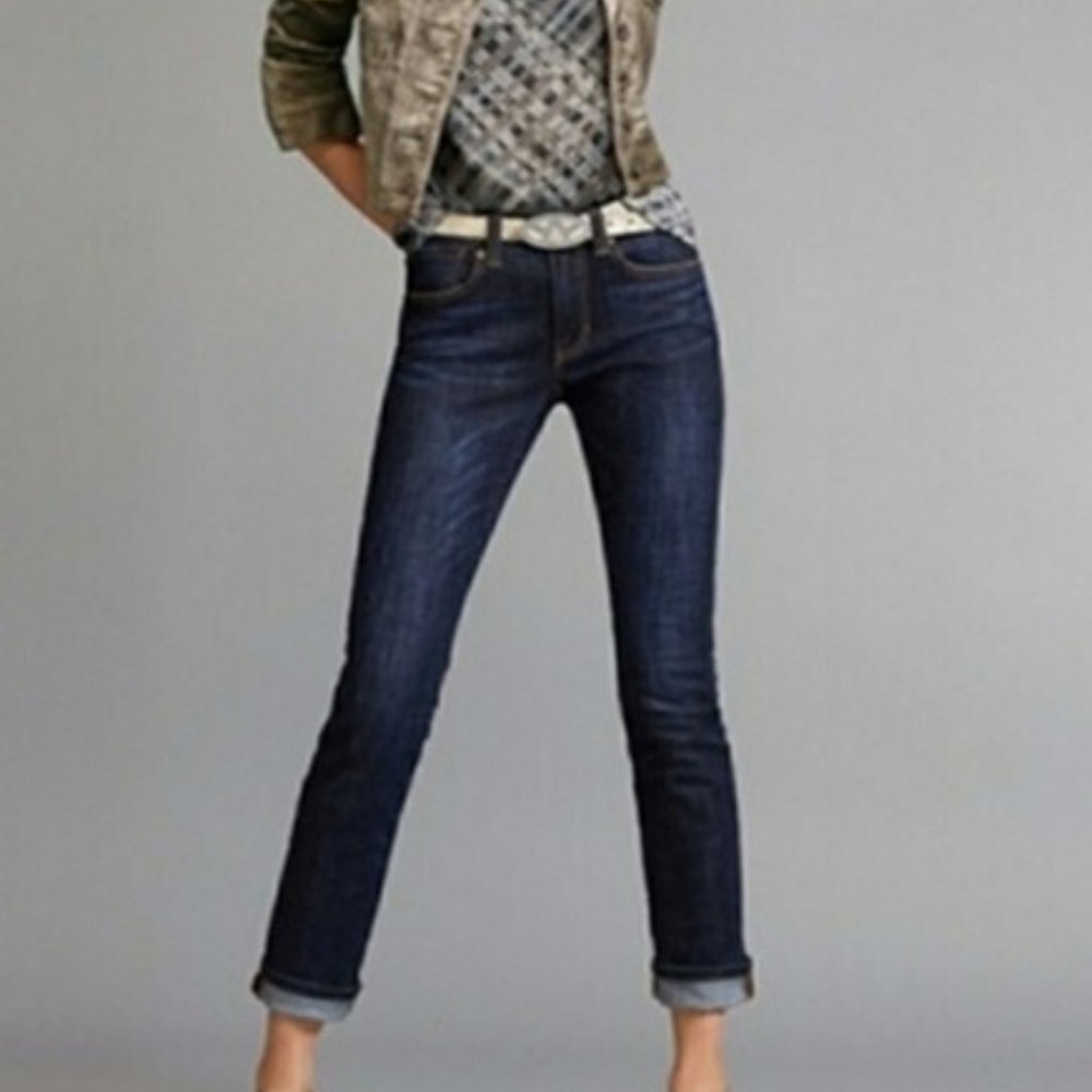 CAbi Lou Lou Dark Wash Straight Leg Jeans 10 #201